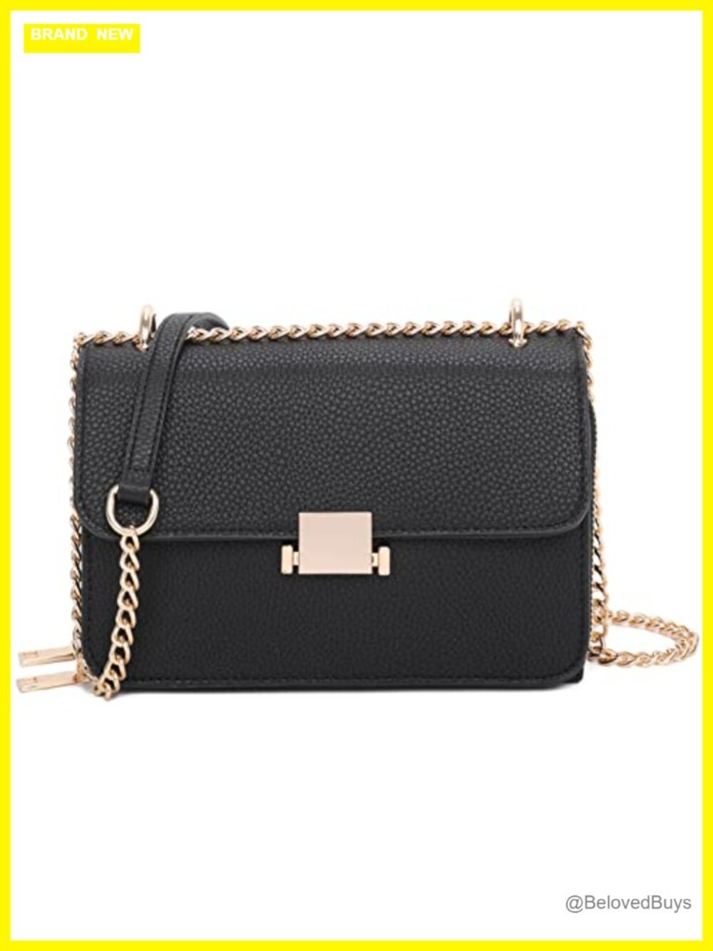 Square Shoulder Bag Women Chain Strap Crossbody Evening Satchel PU Leather